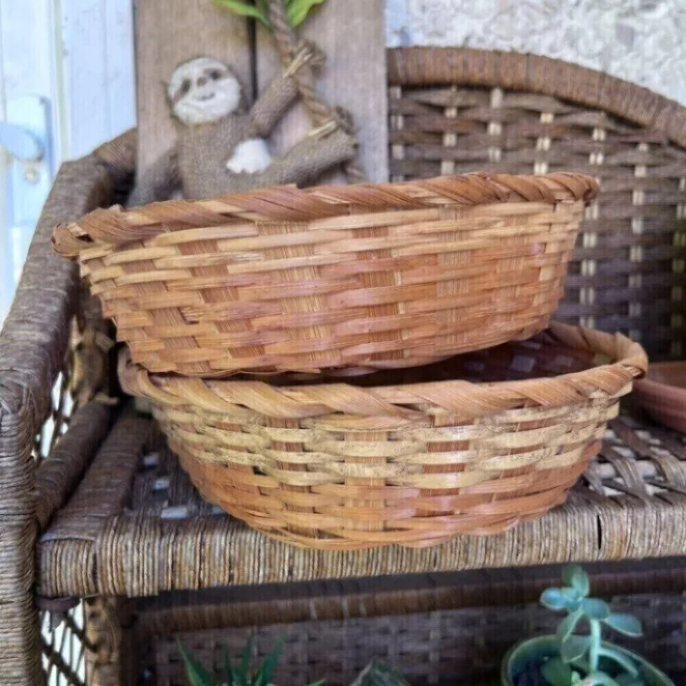Two Vintage Oval Baskets